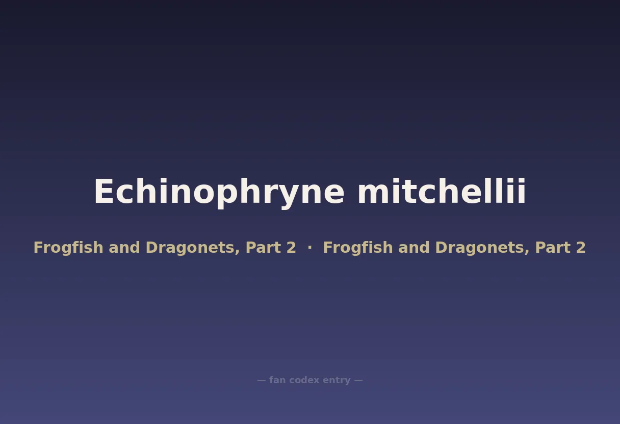 Echinophryne mitchellii