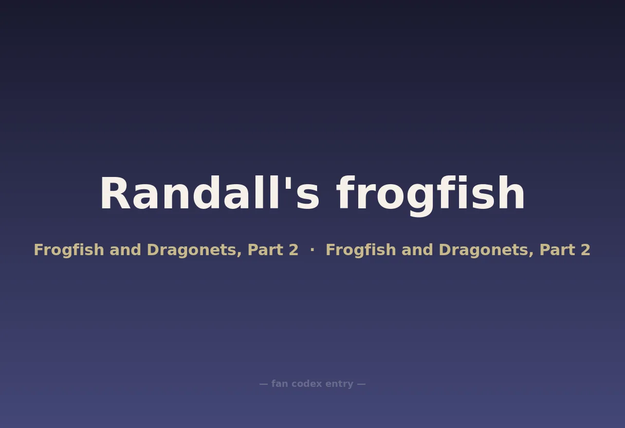 Randall's frogfish