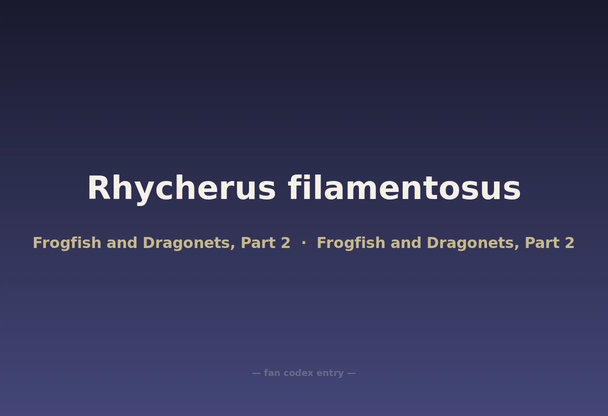 Rhycherus filamentosus