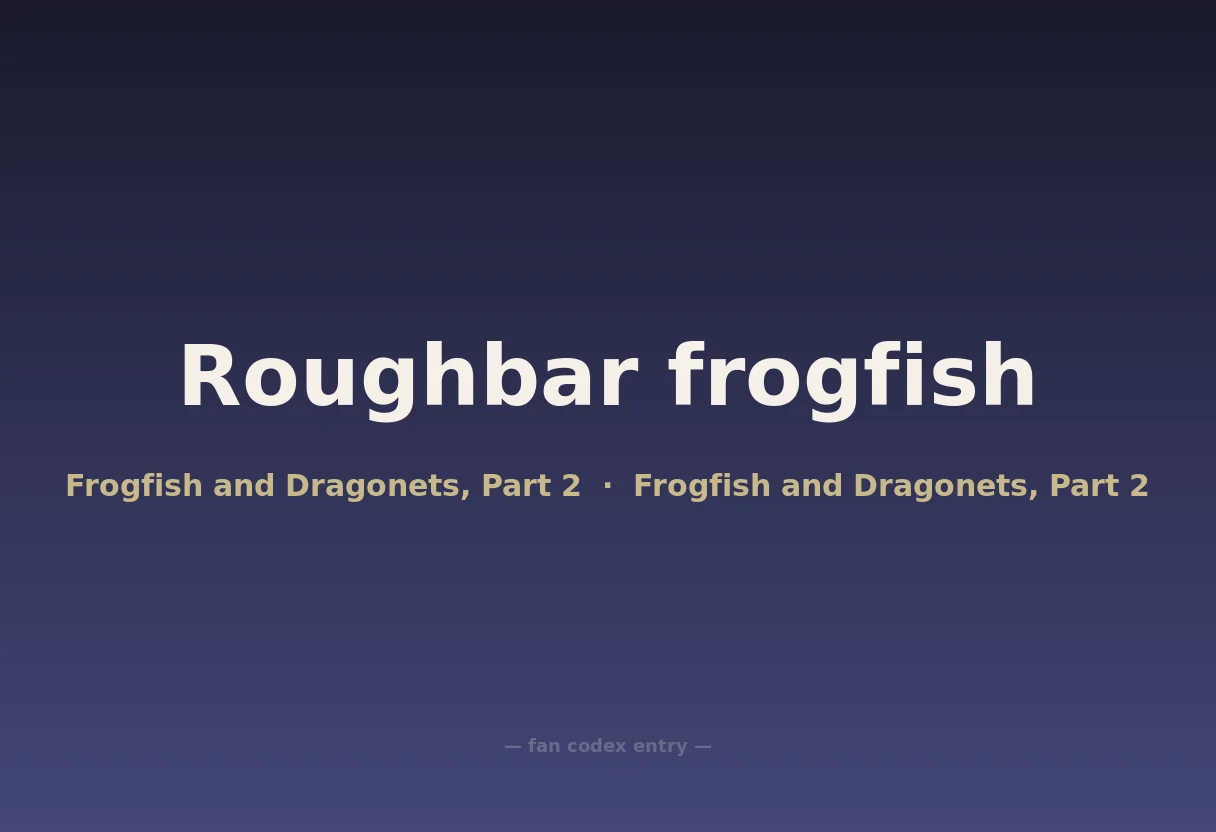 Roughbar frogfish