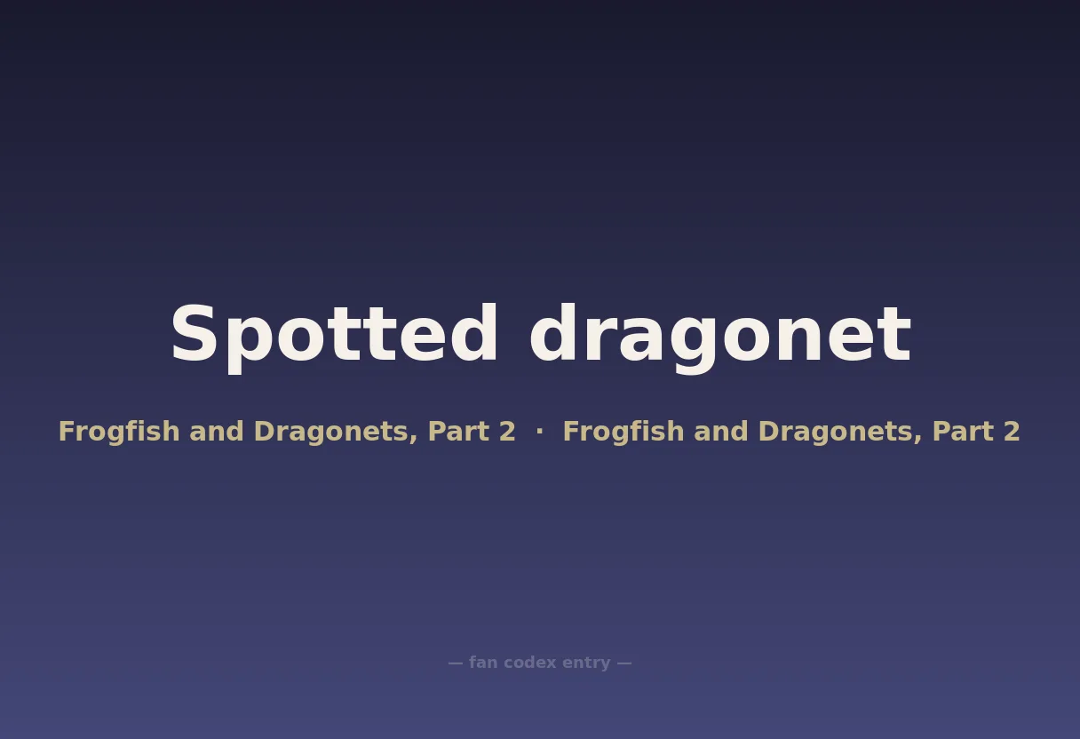 Spotted dragonet