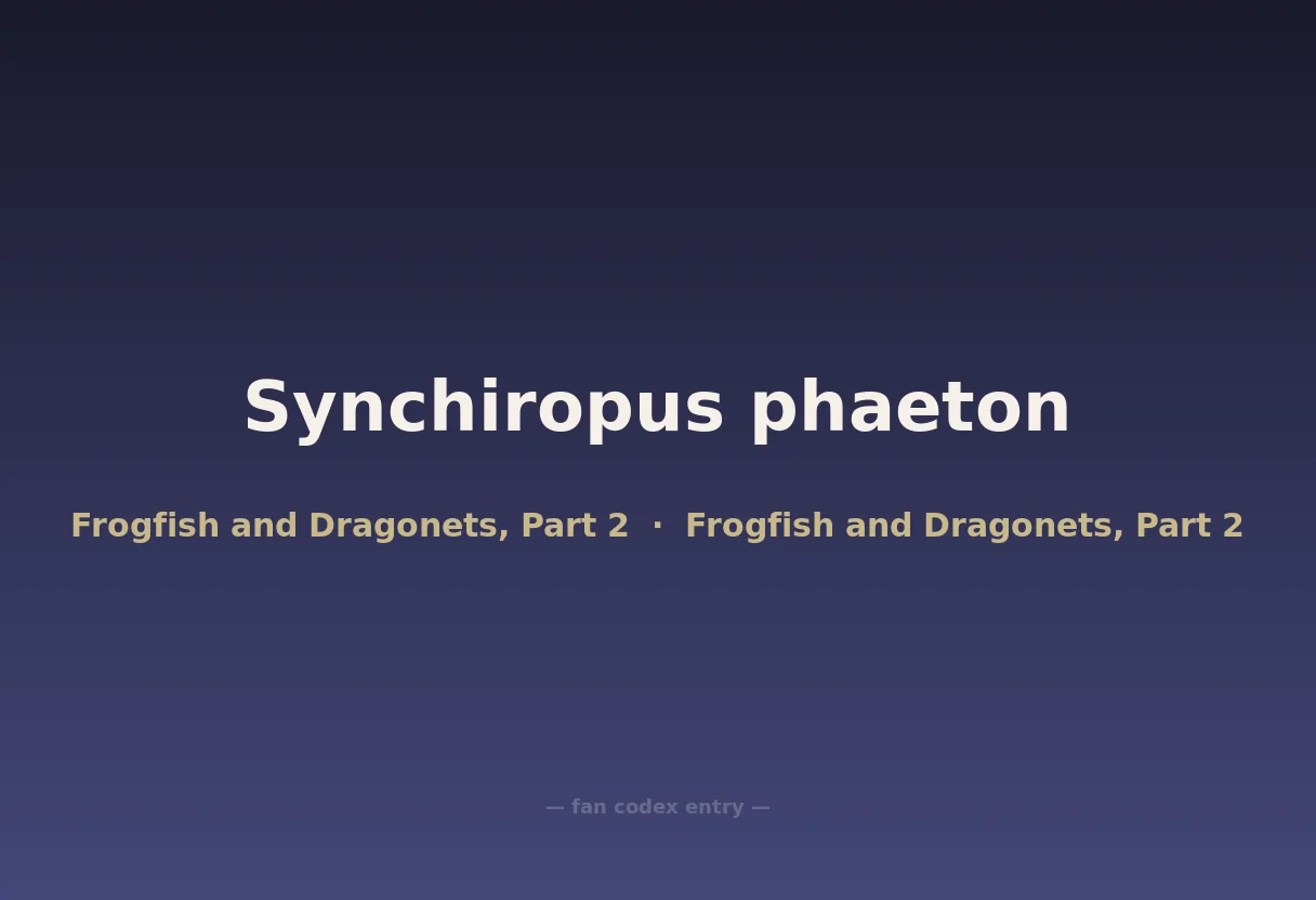 Synchiropus phaeton