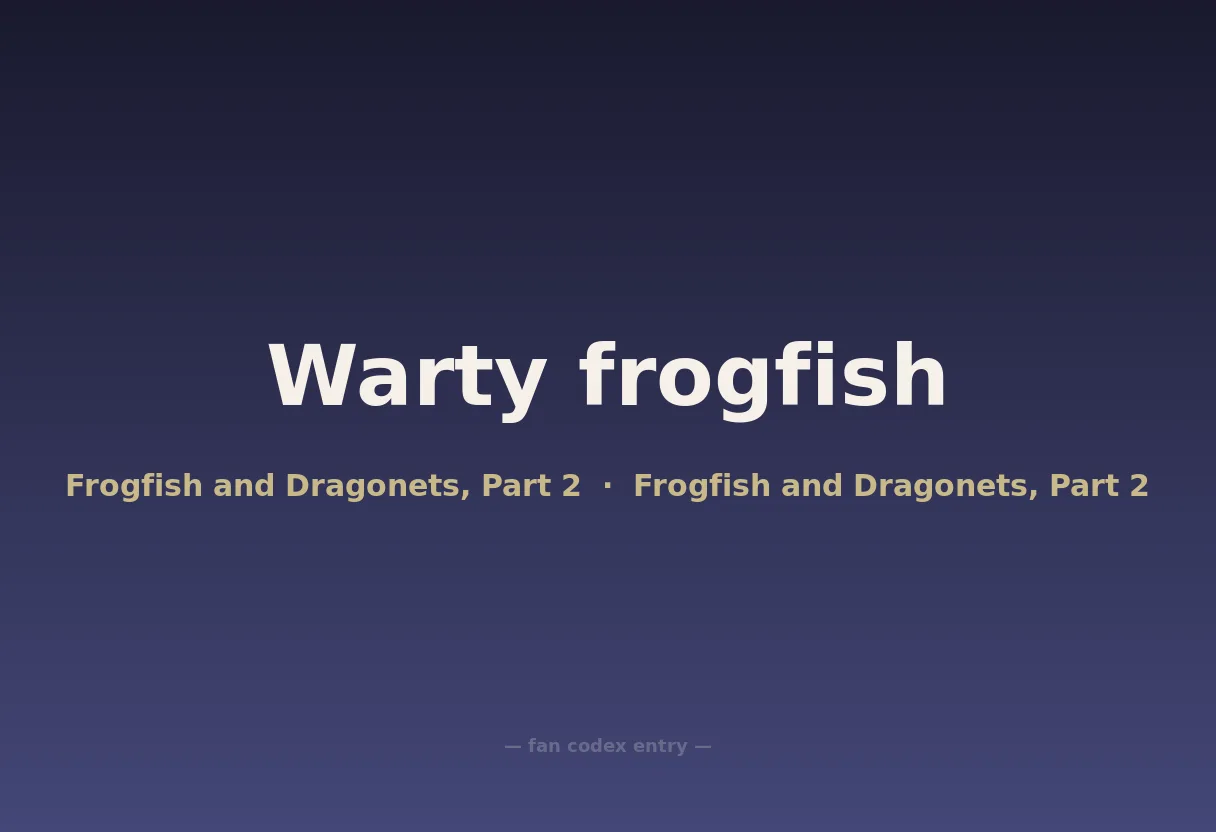 Warty frogfish