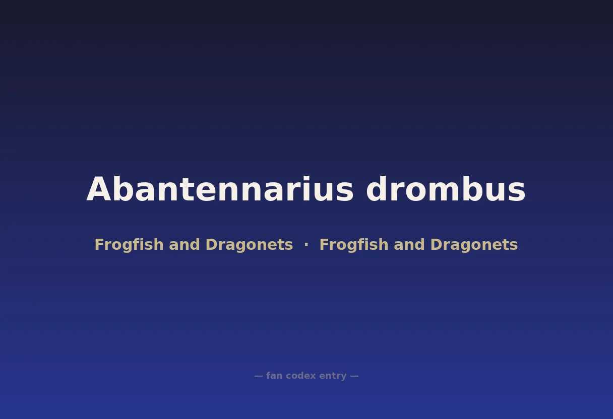 Abantennarius drombus