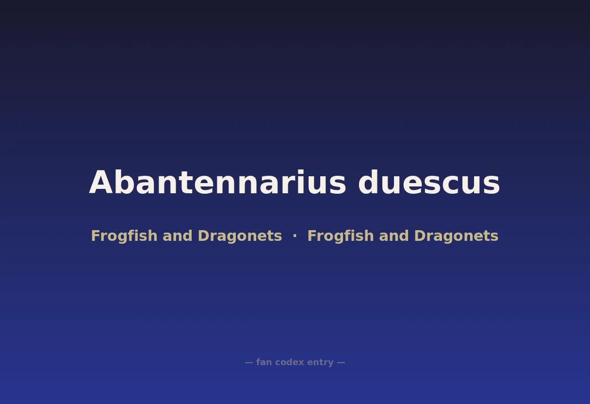 Abantennarius duescus