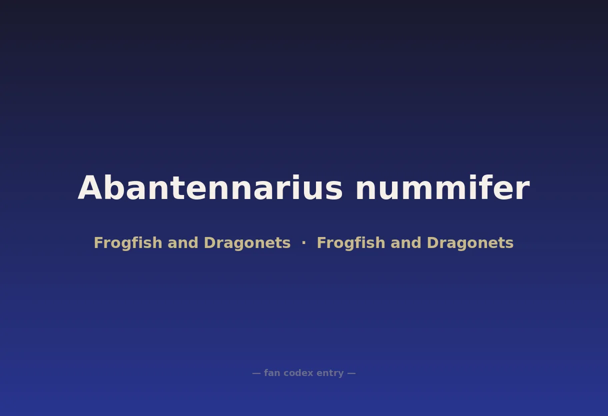 Abantennarius nummifer