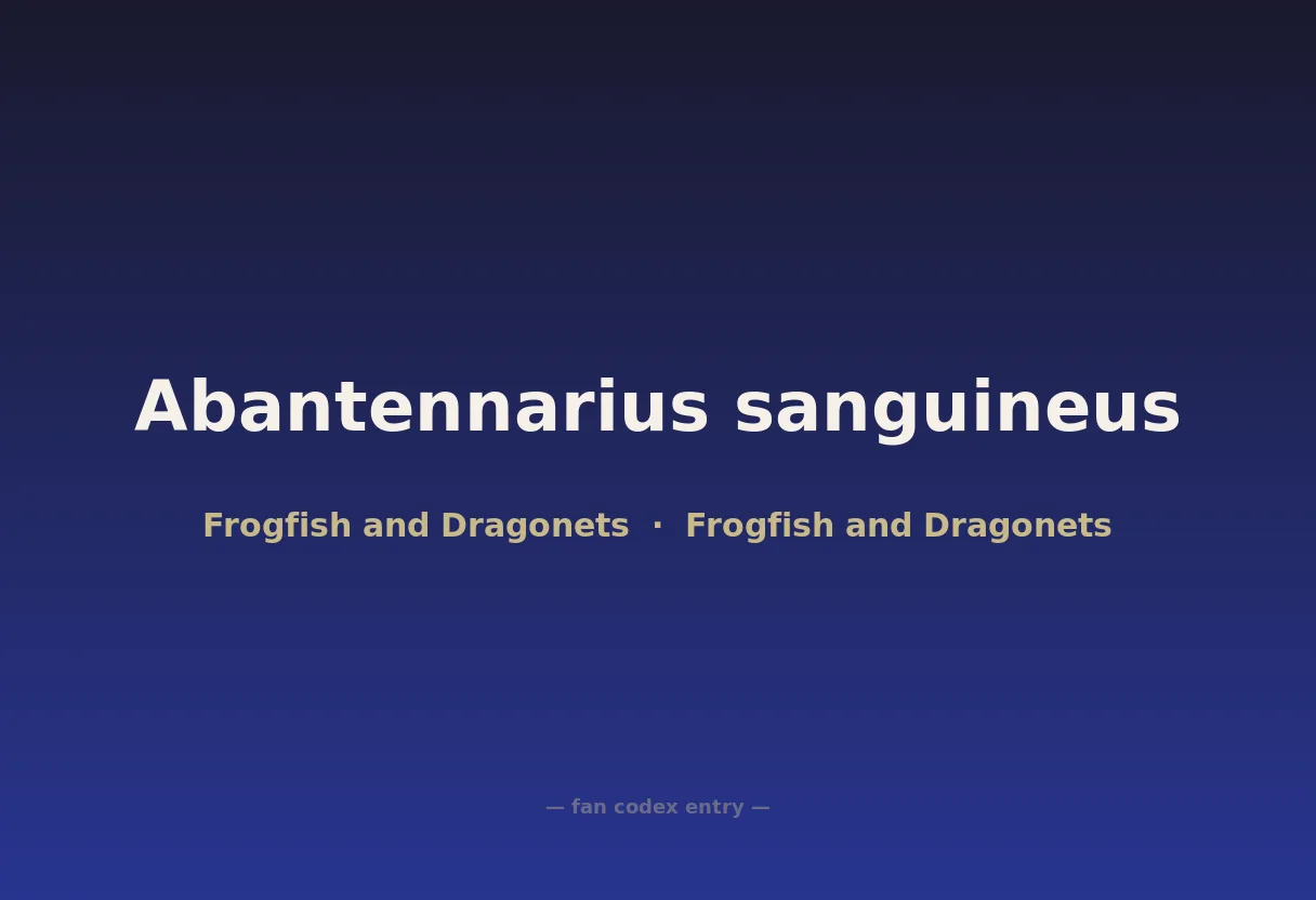 Abantennarius sanguineus
