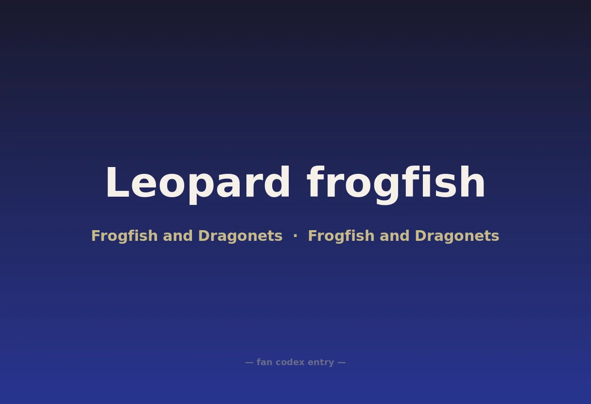 Leopard frogfish