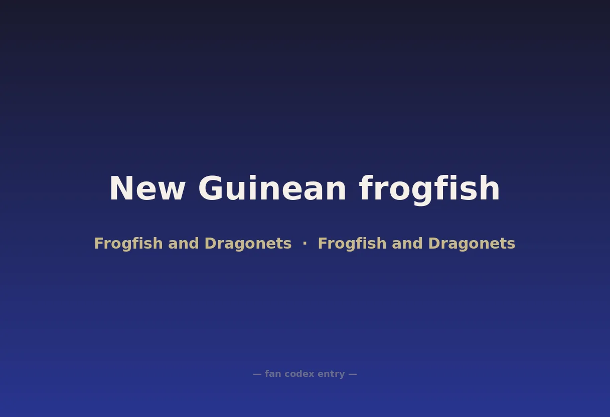 New Guinean frogfish