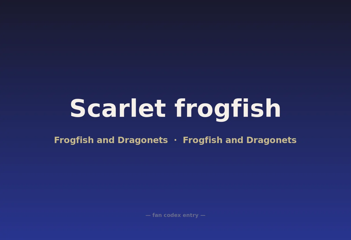 Scarlet frogfish