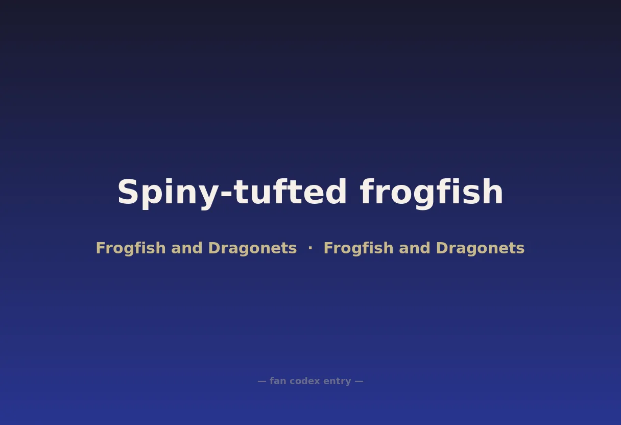 Spiny-tufted frogfish