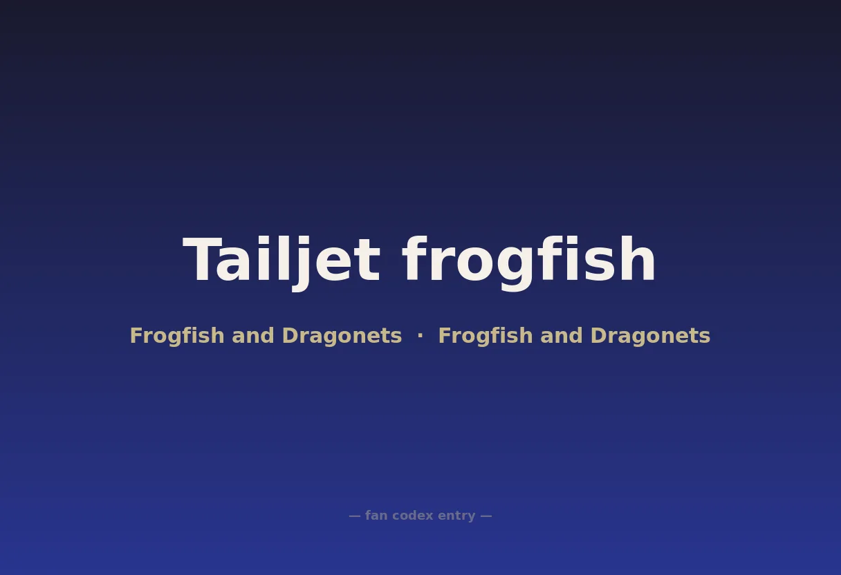 Tailjet frogfish