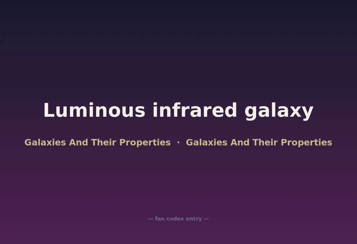 Luminous infrared galaxy
