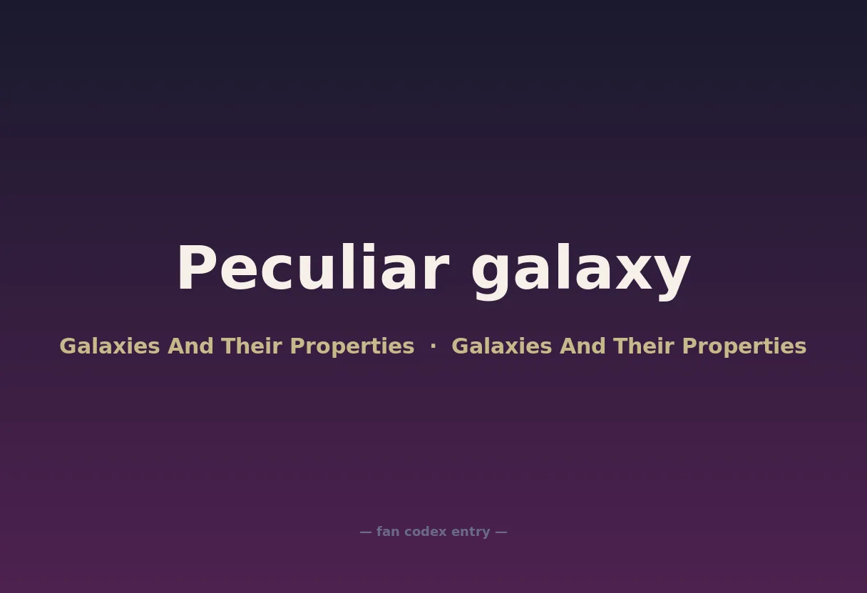 Peculiar galaxy
