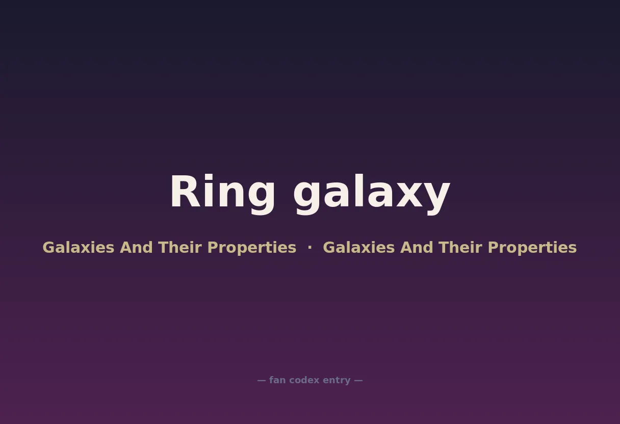 Ring galaxy