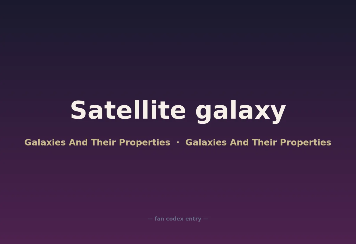 Satellite galaxy