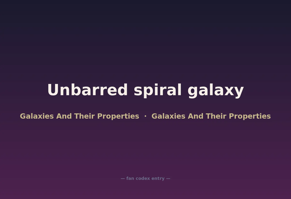 Unbarred spiral galaxy