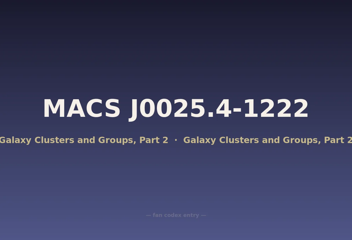 MACS J0025.4-1222