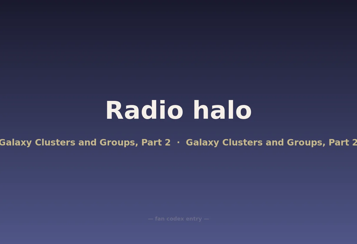 Radio halo