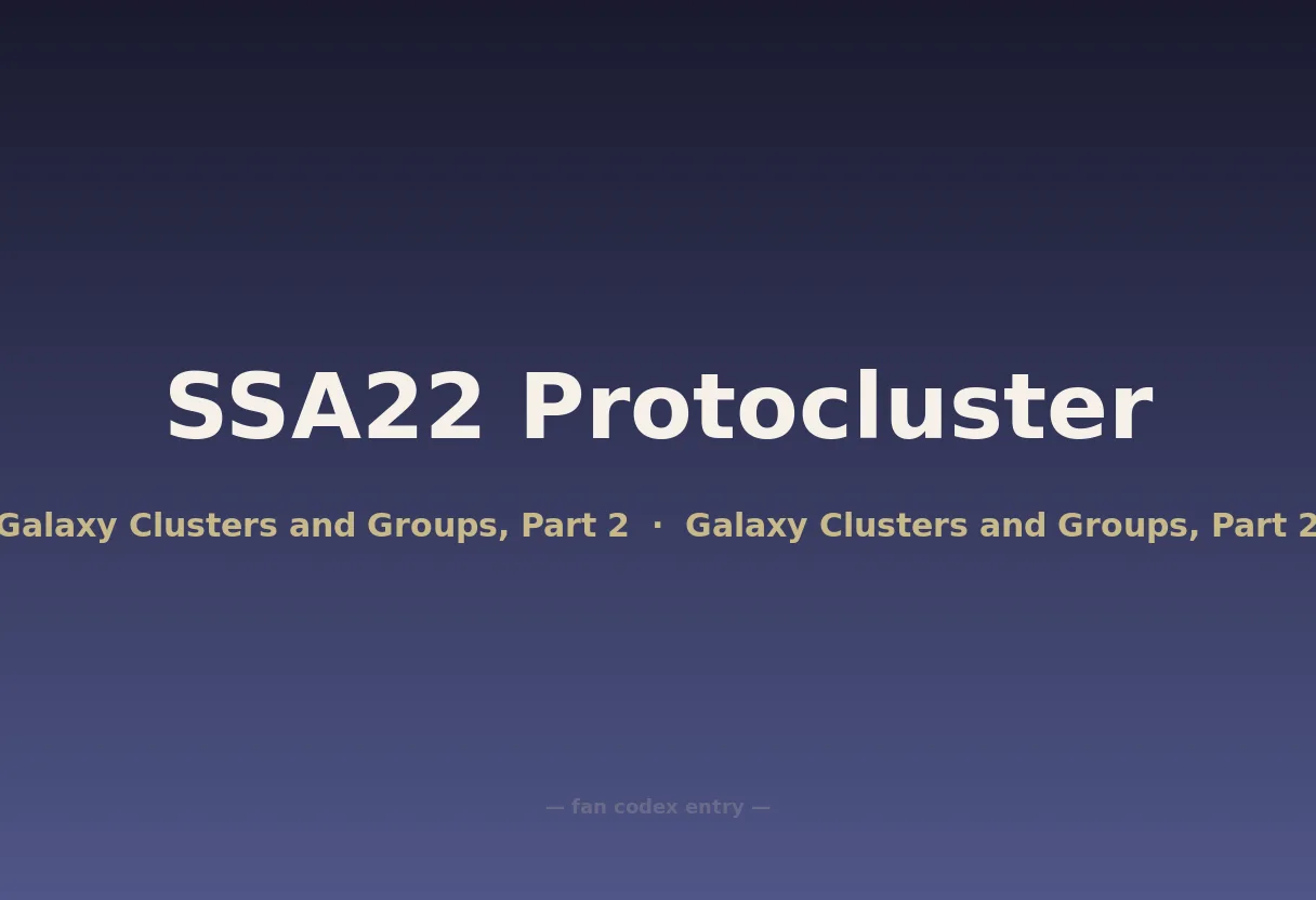 SSA22 Protocluster