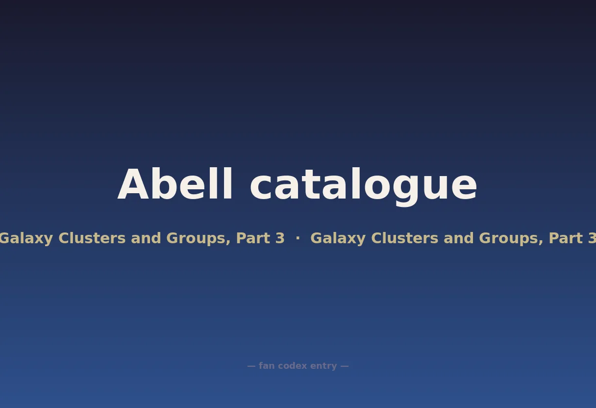 Abell catalogue