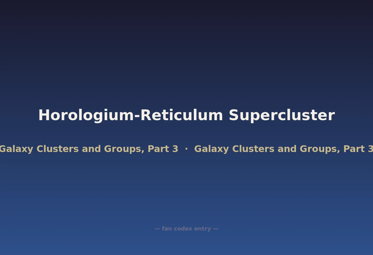 Horologium-Reticulum Supercluster