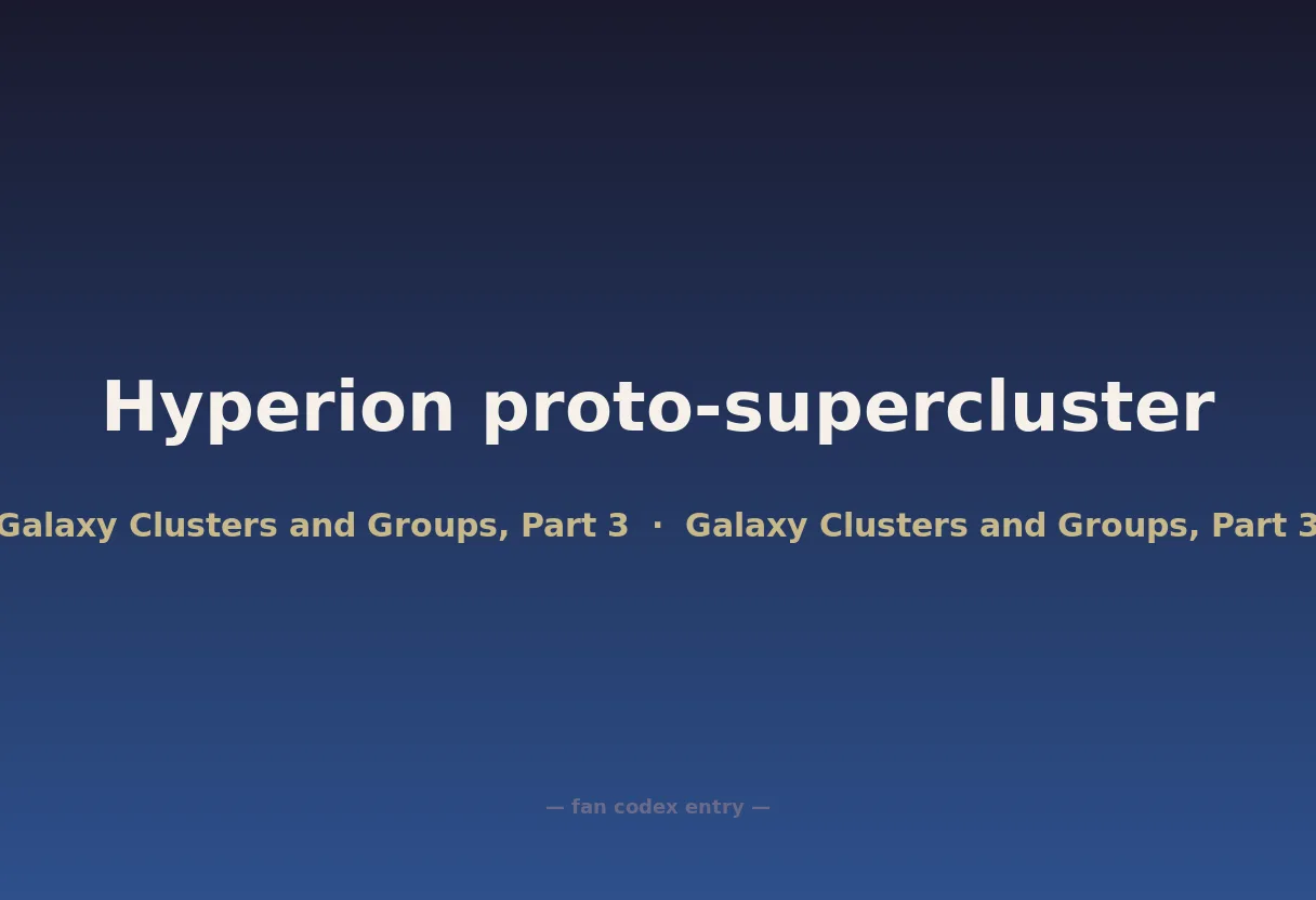 Hyperion proto-supercluster