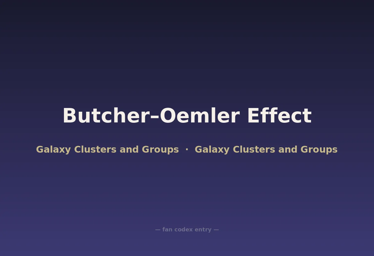 Butcher–Oemler Effect