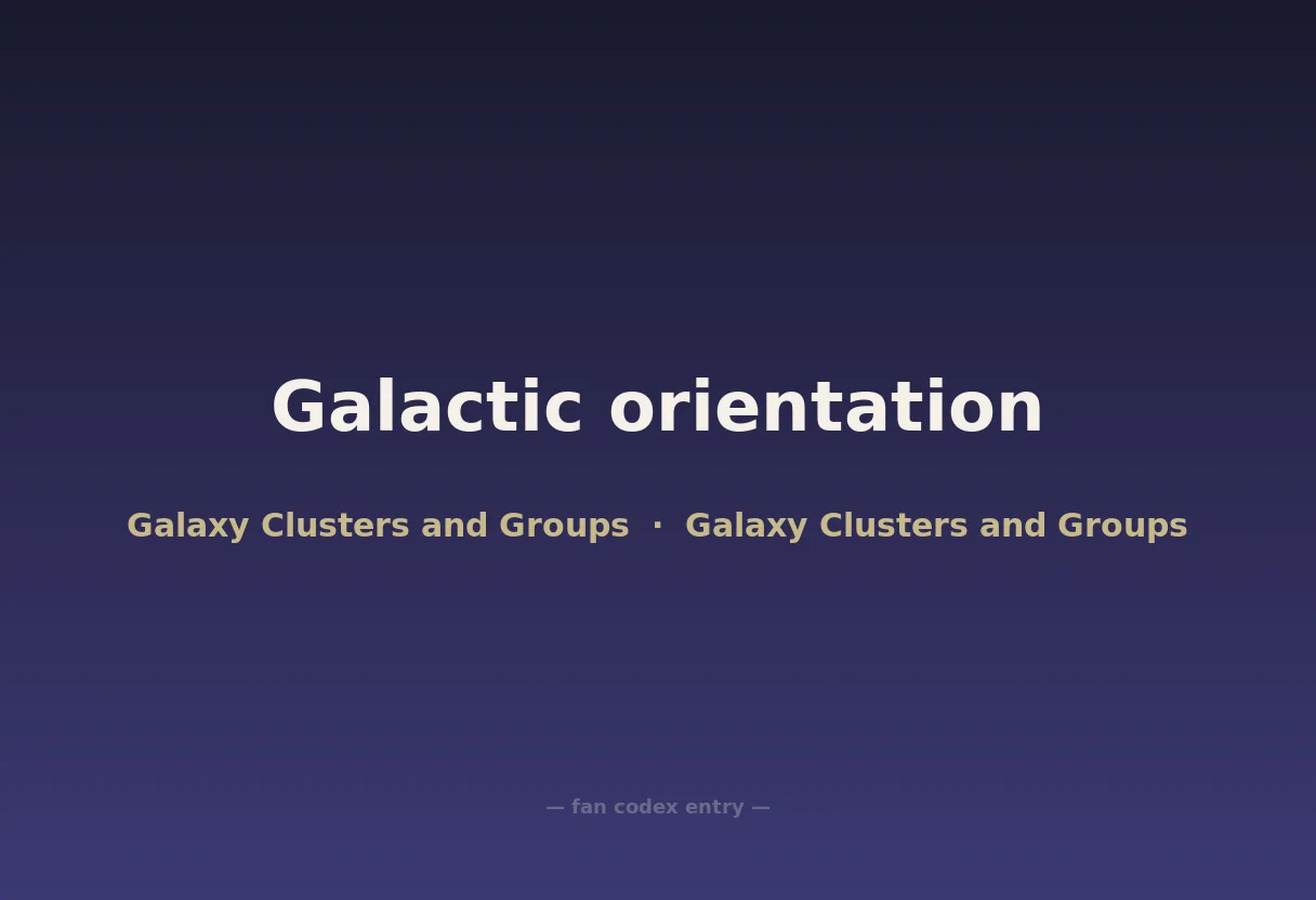Galactic orientation