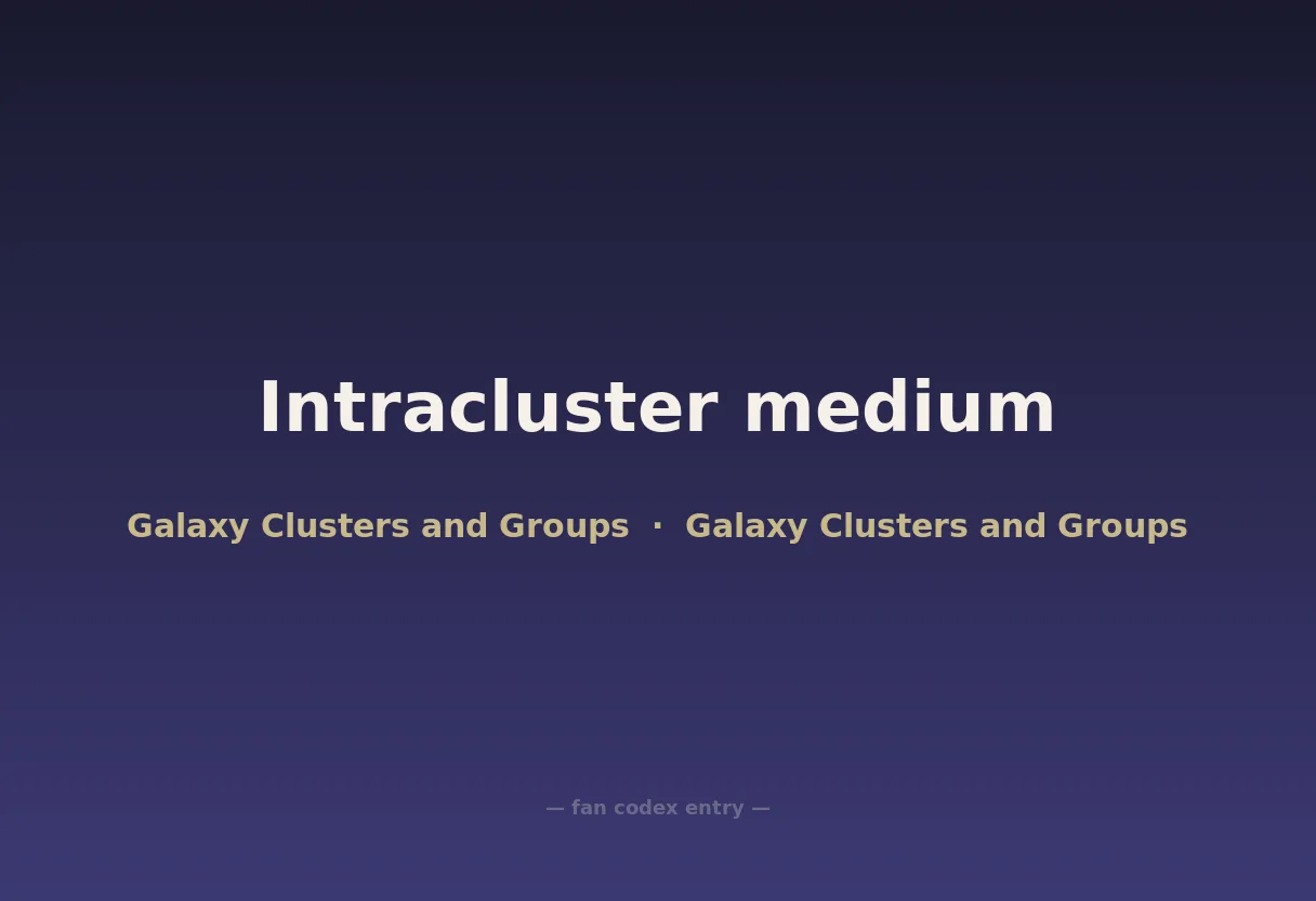 Intracluster medium