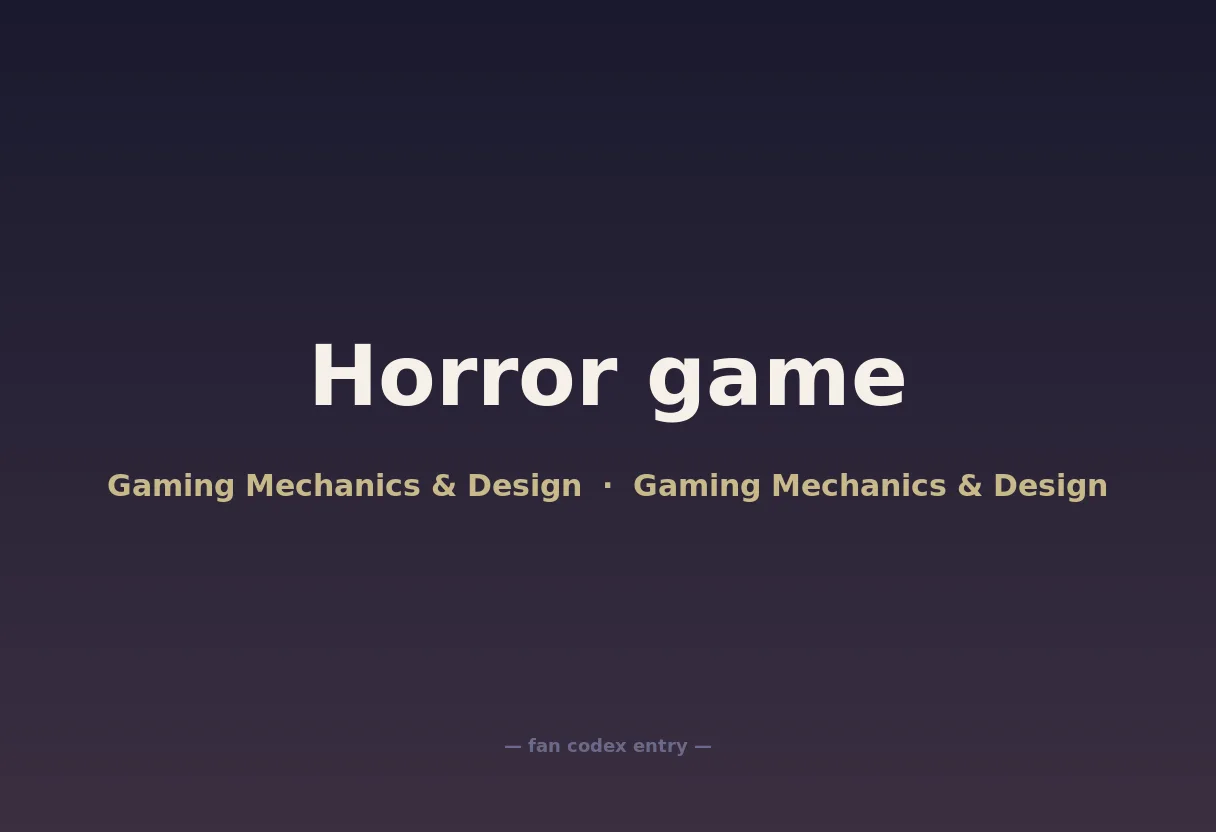 Horror game