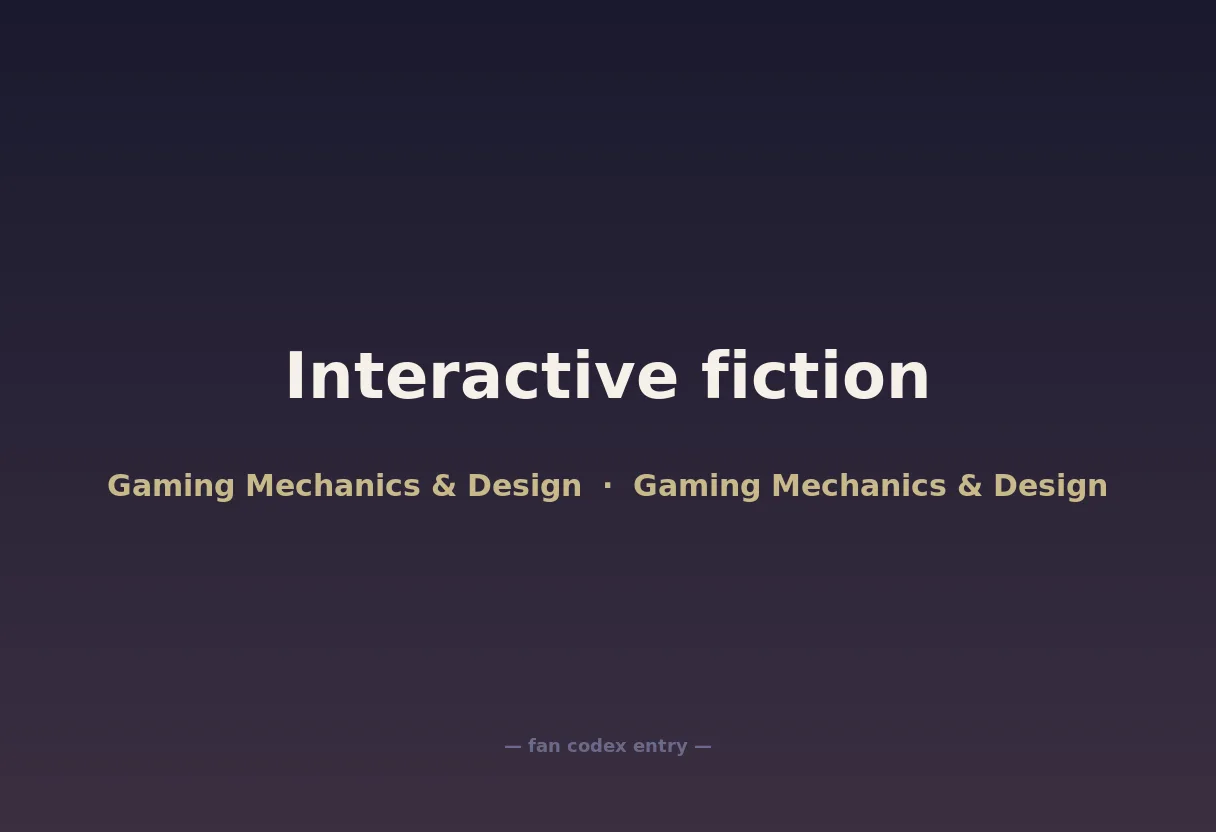 Interactive fiction