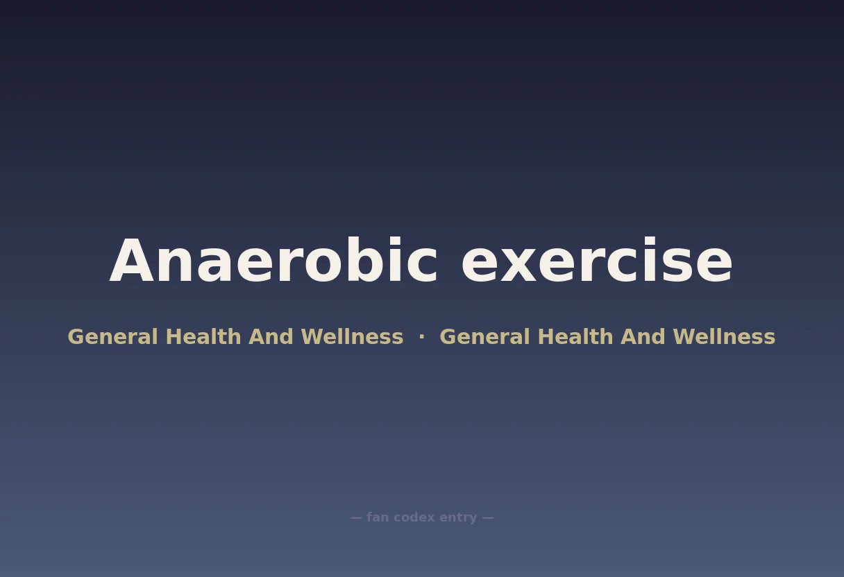 Anaerobic exercise