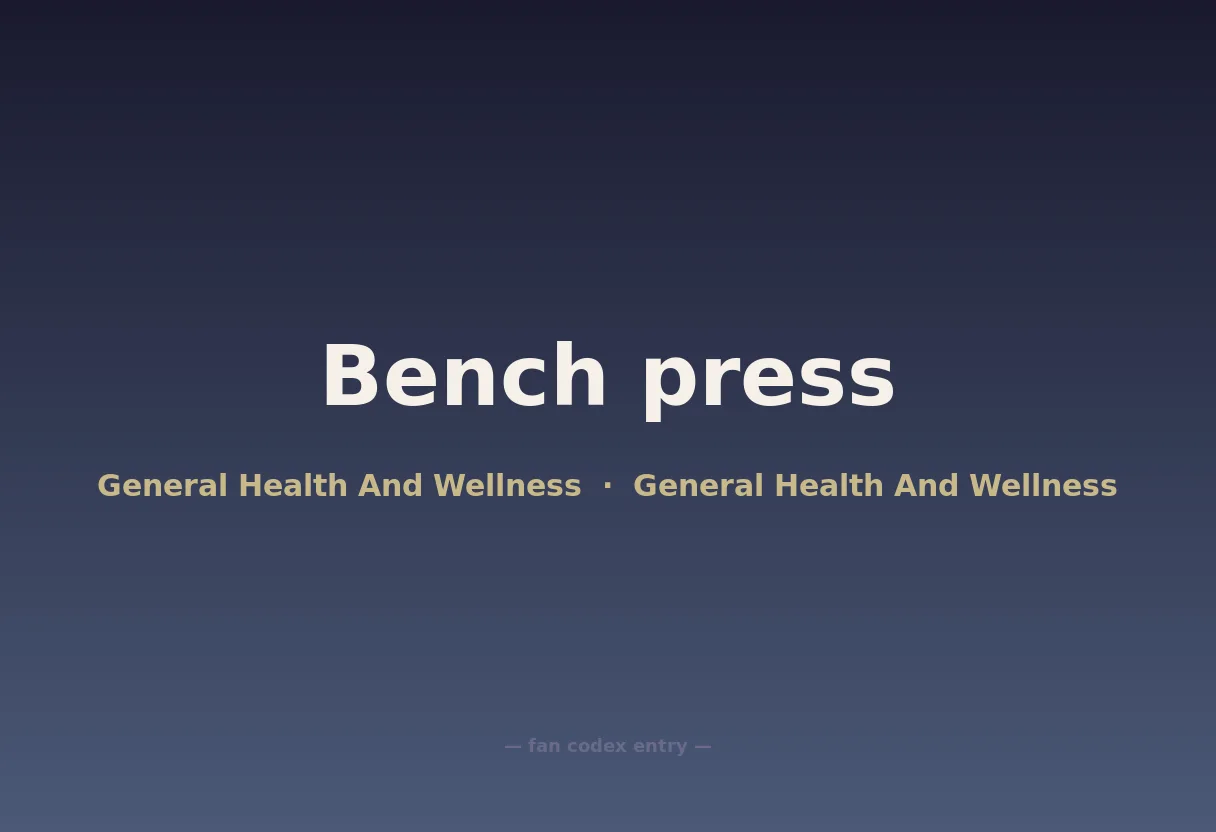 Bench press