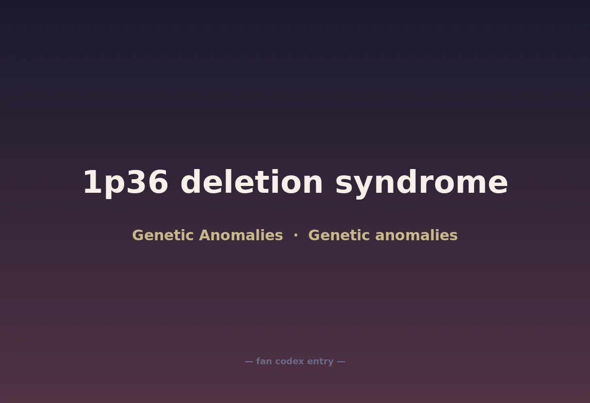 1p36 deletion syndrome