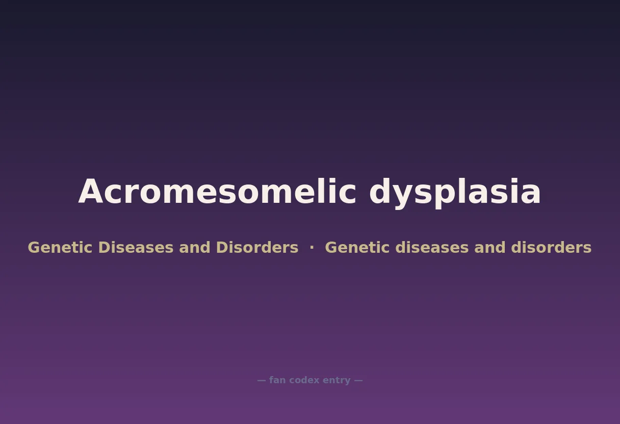 Acromesomelic dysplasia