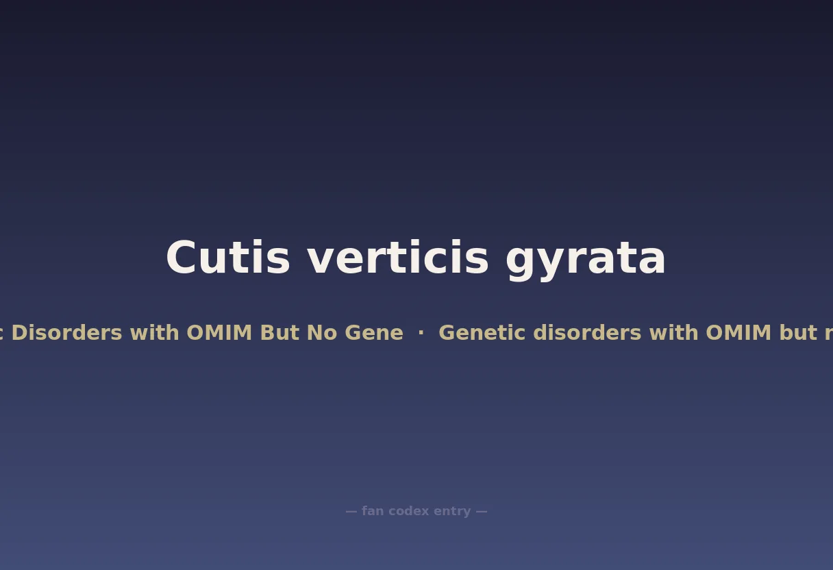 Cutis verticis gyrata