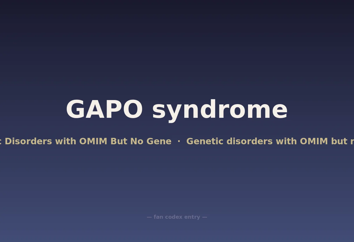 GAPO syndrome