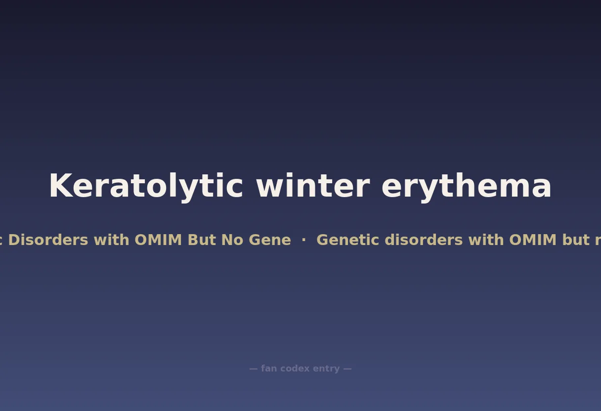 Keratolytic winter erythema