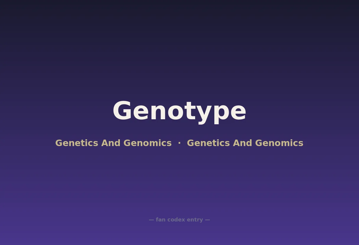 Genotype