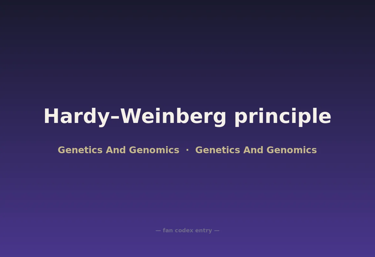 Hardy–Weinberg principle