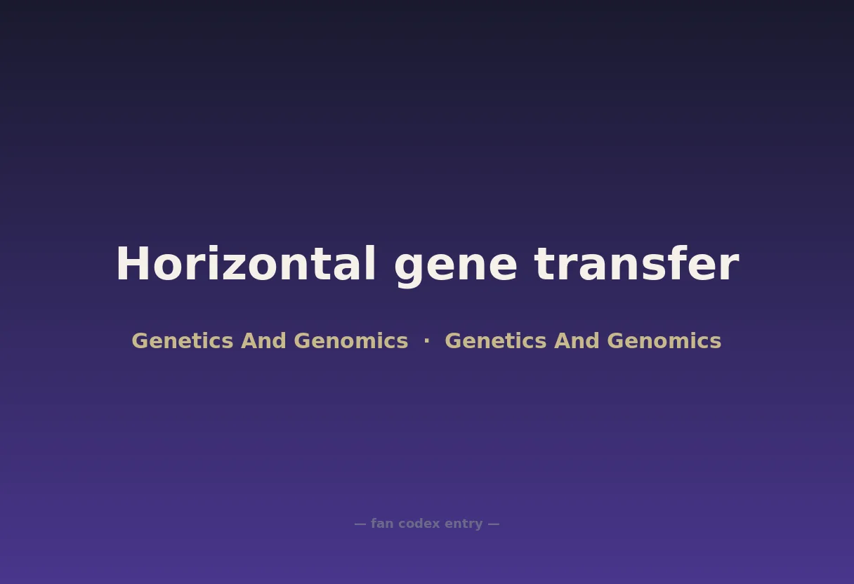 Horizontal gene transfer
