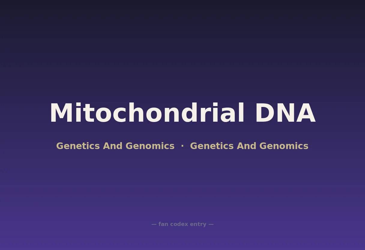 Mitochondrial DNA