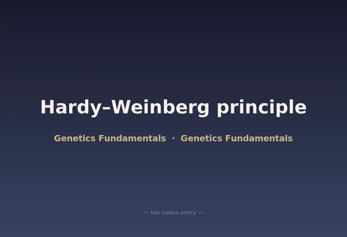Hardy–Weinberg principle