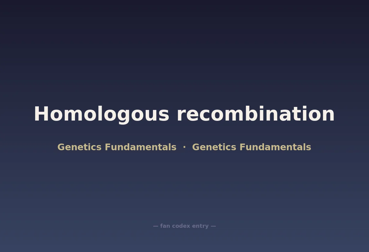 Homologous recombination