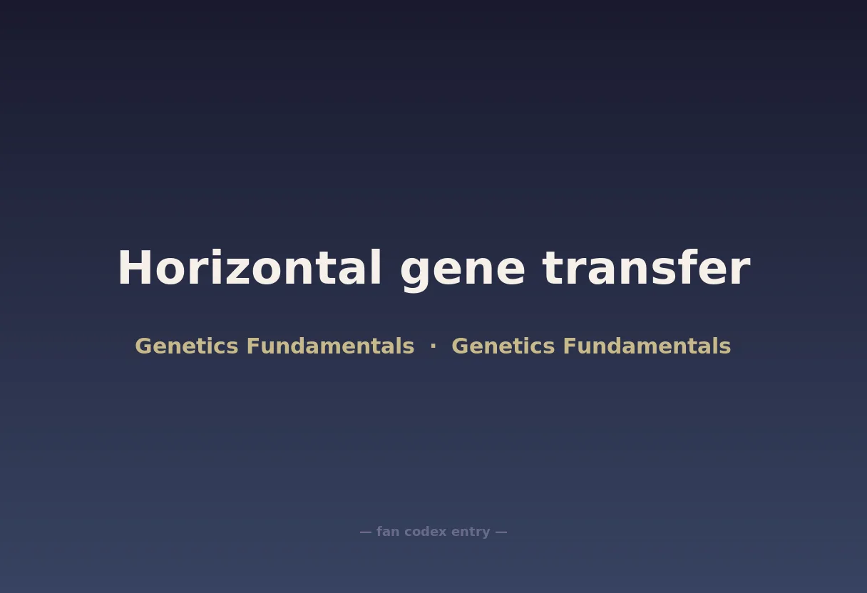 Horizontal gene transfer