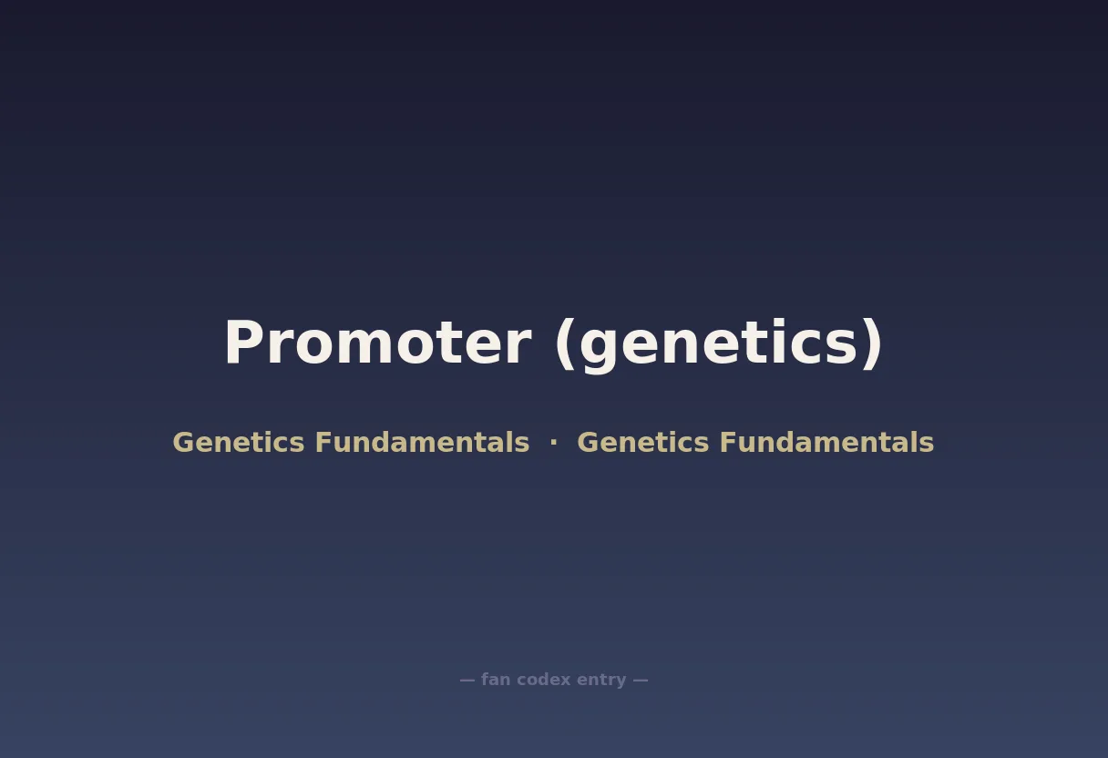 Promoter (genetics)