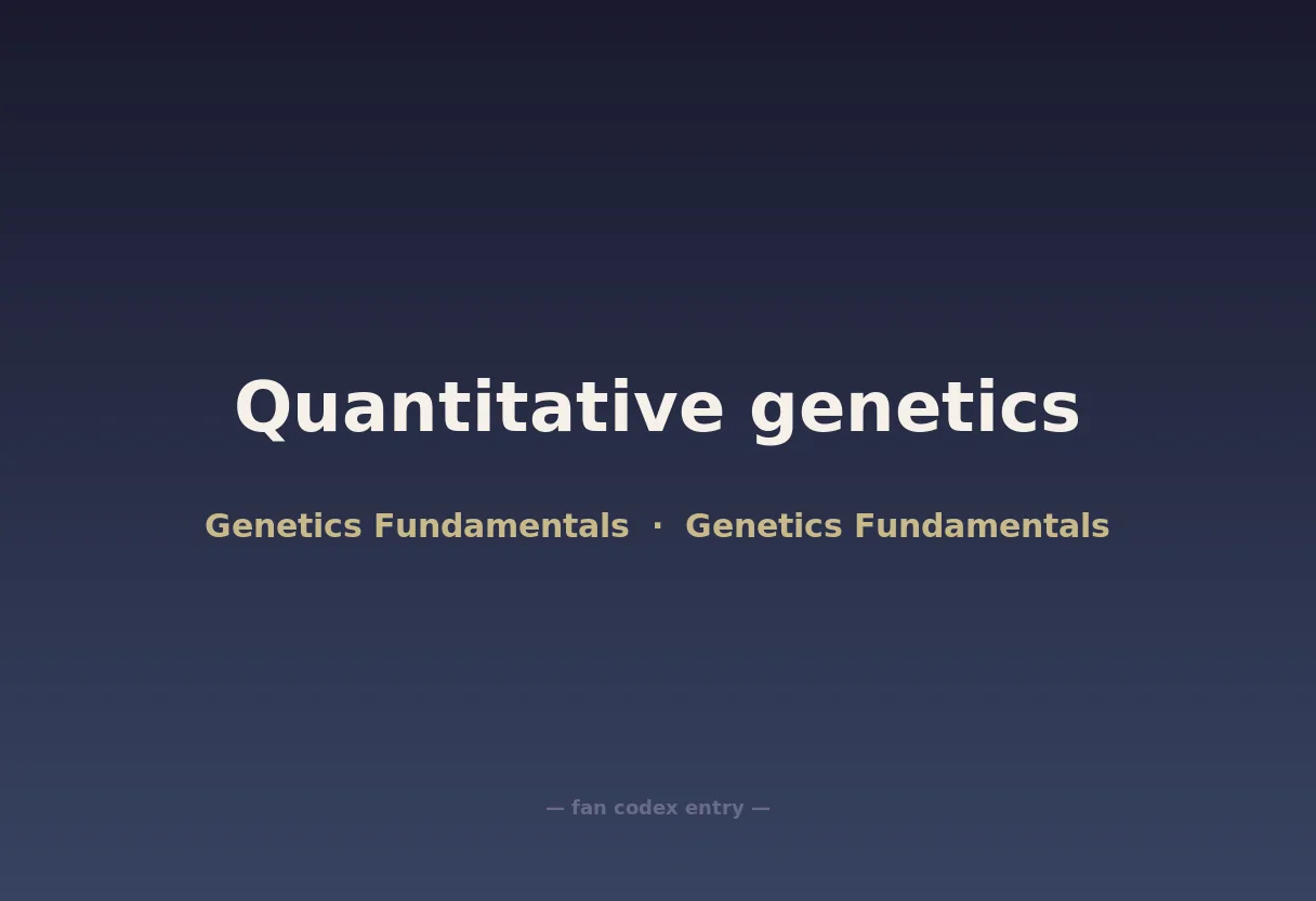 Quantitative genetics