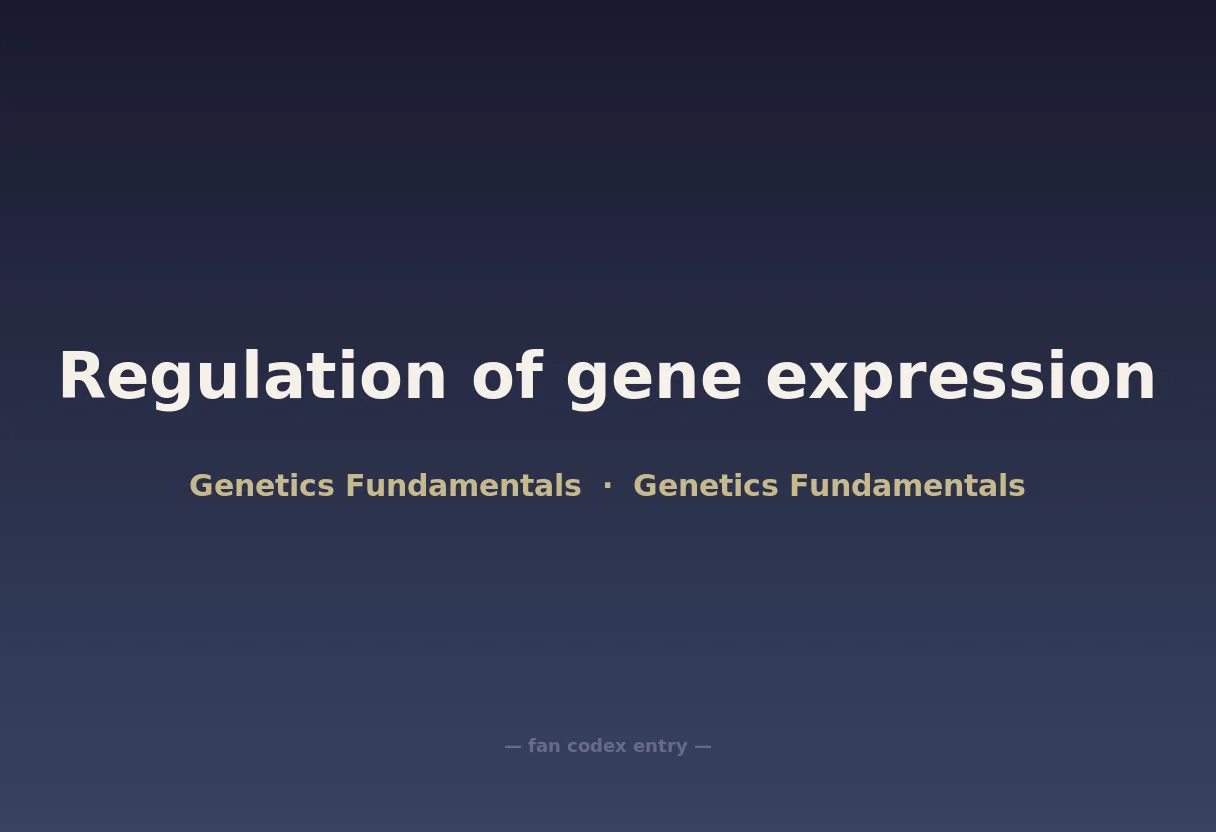 Regulation of gene expression