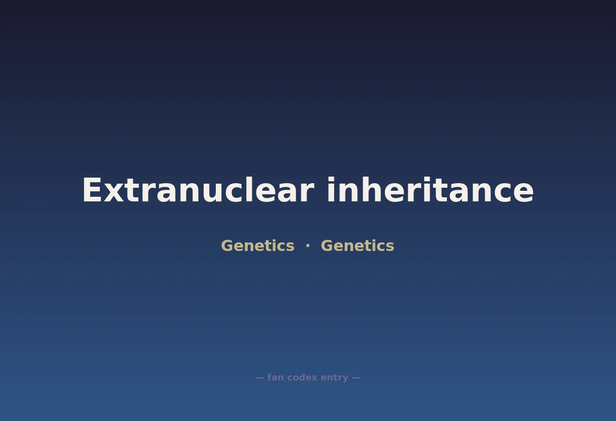 Extranuclear inheritance